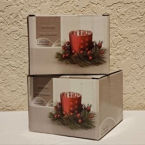 Two Holiday Tealight Holders